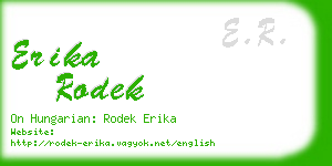 erika rodek business card